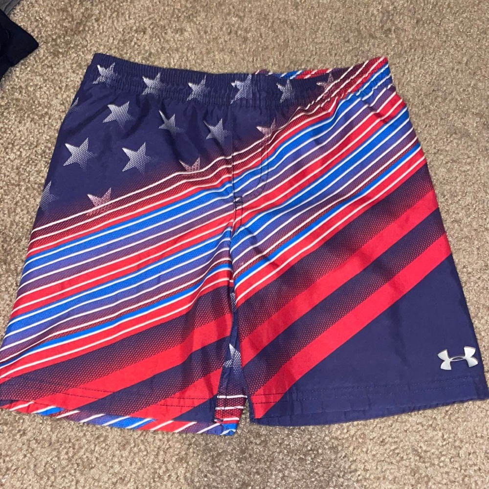 Boys American Flag Swim Shorts Under Armour
